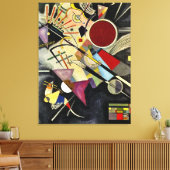 Kandinsky - Black accompanimant Canvas Afdruk (Insitu (Woonkamer))