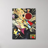 Kandinsky - Black accompanimant Canvas Afdruk (Voorkant)