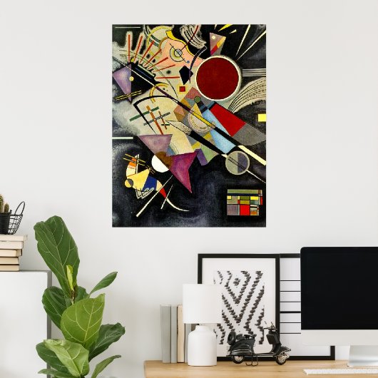 Kandinsky - Black accompanimant Poster (Thuiskantoor)