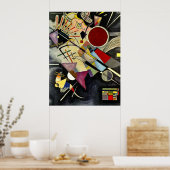 Kandinsky - Black accompanimant Poster (Keuken)