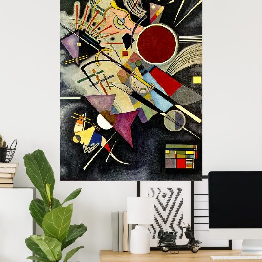 Kandinsky - Black accompanimant Poster (Thuiskantoor)