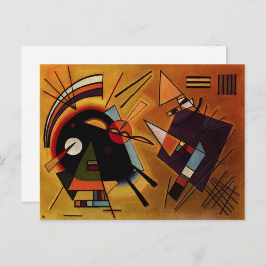 Kandinsky Black en Violet Briefkaart (Voorkant / Achterkant)