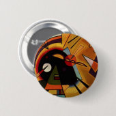 Kandinsky Black en Violet Button (Voorkant /achterkant)