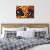 Kandinsky Black en Violet Canvas Afdruk (Insitu (Slaapkamer))