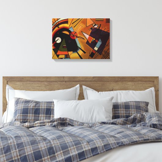 Kandinsky Black en Violet Canvas Afdruk (Insitu (Slaapkamer))