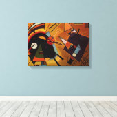 Kandinsky Black en Violet Canvas Afdruk (Insitu (Houten vloer))