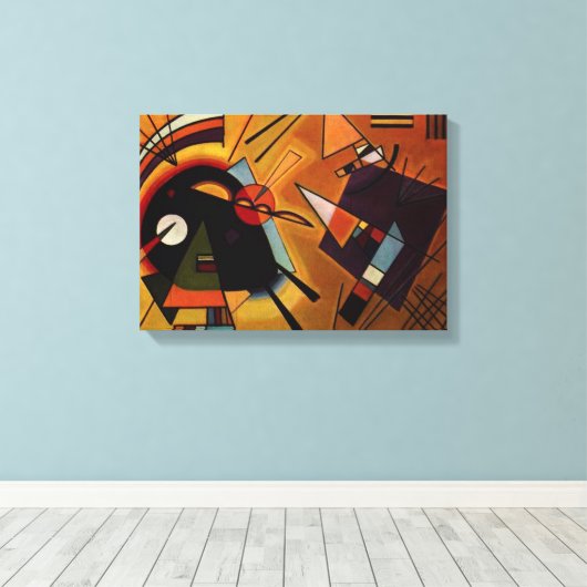 Kandinsky Black en Violet Canvas Afdruk (Insitu (Houten vloer))