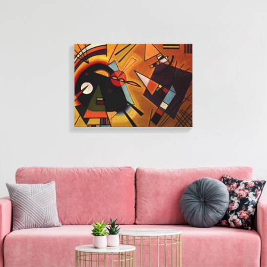 Kandinsky Black en Violet Canvas Afdruk (Insitu (Woonkamer))