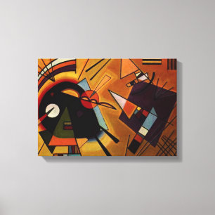 Kandinsky Black en Violet Canvas Afdruk