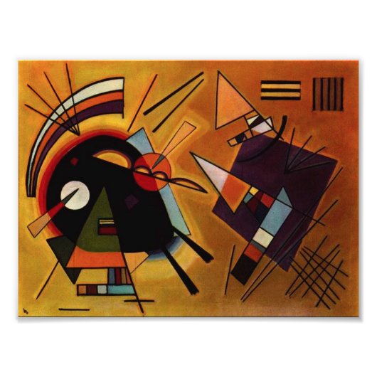 Kandinsky Black en Violet Photo Print Foto Afdruk (Voorkant)