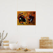 Kandinsky Black en Violet Poster (Keuken)
