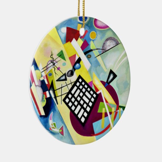Kandinsky - Black Grid, populaire abstracte kunst, Keramisch Ornament (Rechts)