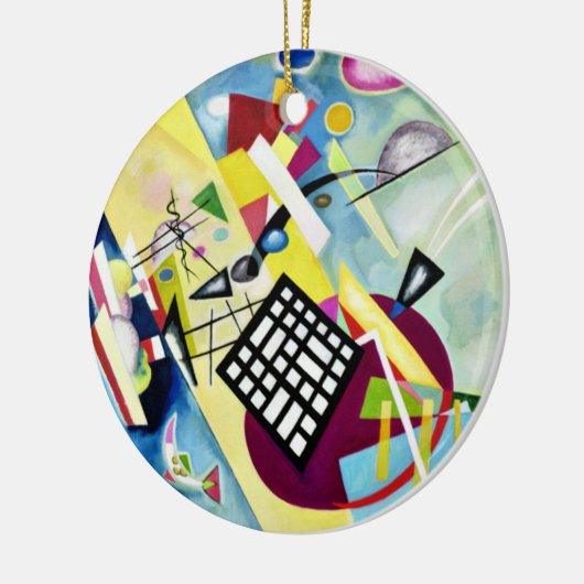 Kandinsky - Black Grid, populaire abstracte kunst, Keramisch Ornament (Links)