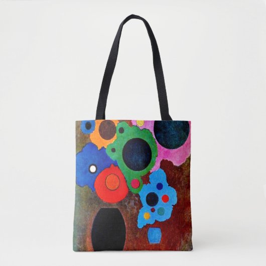 Kandinsky - Black Increasing, abstracte kunst, Tote Bag (Voorkant)