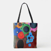 Kandinsky - Black Increasing, abstracte kunst, Tote Bag (Achterkant)