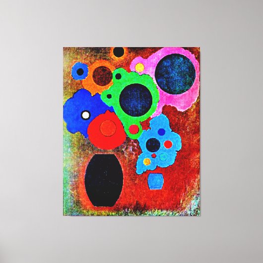 Kandinsky - Black Increasing Canvas Afdruk (Voorkant)
