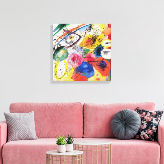 Kandinsky Black Lines Canvas Afdruk (Insitu (Woonkamer))
