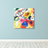 Kandinsky Black Lines Canvas Afdruk (Insitu (Houten vloer))