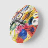 Kandinsky Black Lines Clock Ronde Klok (Hoek)