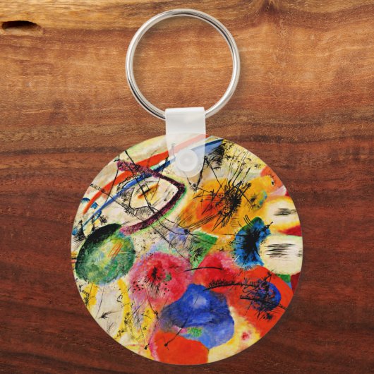 Kandinsky - Black Lines Sleutelhanger (Voorkant)