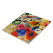 Kandinsky - Black Lines Tegeltje (Zijkant)