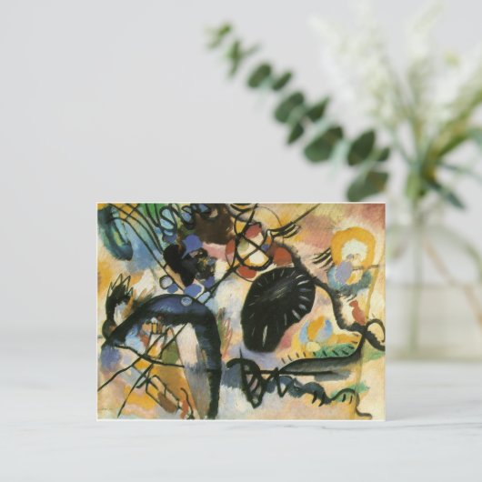 Kandinsky Black Spot Abstract Artwork Briefkaart (Staand voorkant)