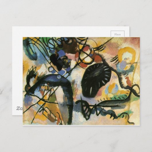 Kandinsky Black Spot Abstract Artwork Briefkaart (Voorkant / Achterkant)