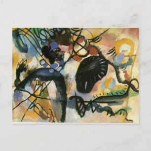 Kandinsky Black Spot Abstract Artwork Briefkaart