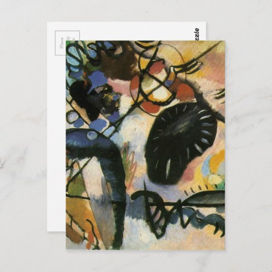 Kandinsky Black Spot Abstract Artwork Briefkaart (Voorkant / Achterkant)