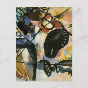 Kandinsky Black Spot Abstract Artwork Briefkaart