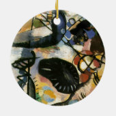 Kandinsky Black Spot Abstract Artwork Keramisch Ornament (Achterkant)