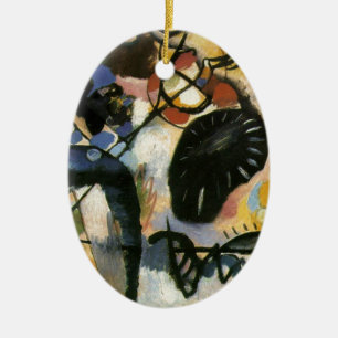 Kandinsky Black Spot Abstract Artwork Keramisch Ornament