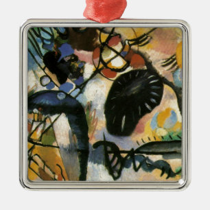 Kandinsky Black Spot Abstract Artwork Metalen Ornament