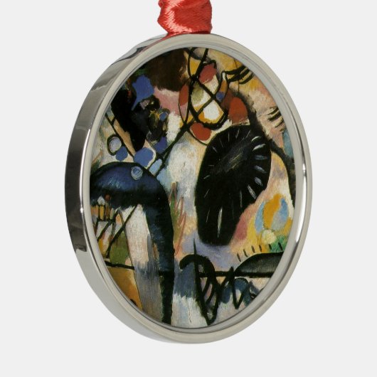Kandinsky Black Spot Abstract Artwork Metalen Ornament (Rechts)