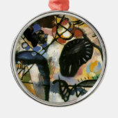 Kandinsky Black Spot Abstract Artwork Metalen Ornament (Voorkant)