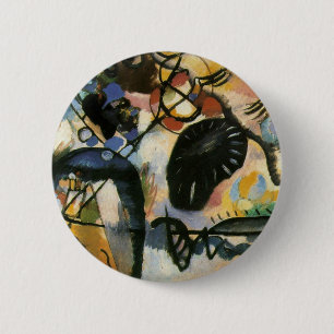 Kandinsky Black Spot Abstract Artwork Ronde Button 5,7 Cm