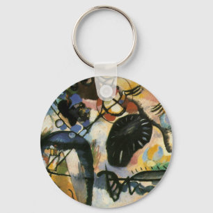 Kandinsky Black Spot Abstract Artwork Sleutelhanger