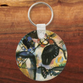 Kandinsky Black Spot Abstract Artwork Sleutelhanger (Voorkant)