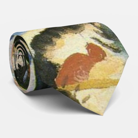 Kandinsky Black Spot Abstract Artwork Stropdas (Opgerold)