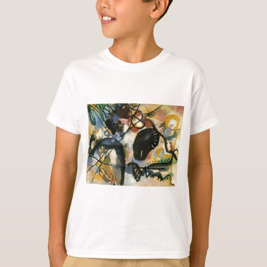 Kandinsky Black Spot Abstract Artwork T-shirt (Voorkant)