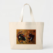Kandinsky Black Violet Grote Tote Bag (Voorkant)