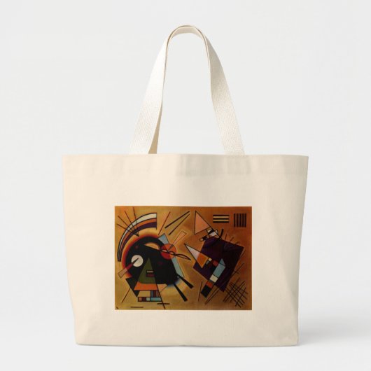Kandinsky Black Violet Grote Tote Bag (Voorkant)