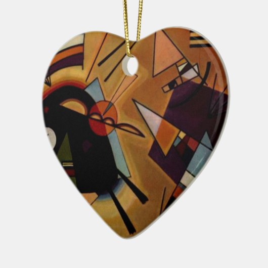 Kandinsky Black Violet Keramisch Ornament (Links)