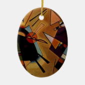 Kandinsky Black Violet Keramisch Ornament (Voorkant)