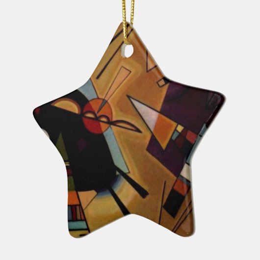 Kandinsky Black Violet Keramisch Ornament (Links)