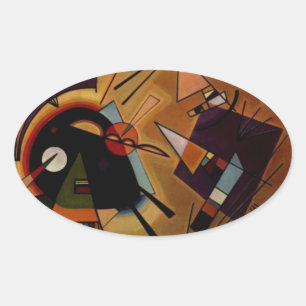 Kandinsky Black Violet Ovale Sticker