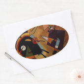 Kandinsky Black Violet Ovale Sticker (Envelop)