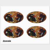 Kandinsky Black Violet Ovale Sticker (Vel)