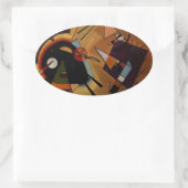 Kandinsky Black Violet Ovale Sticker (Tas)