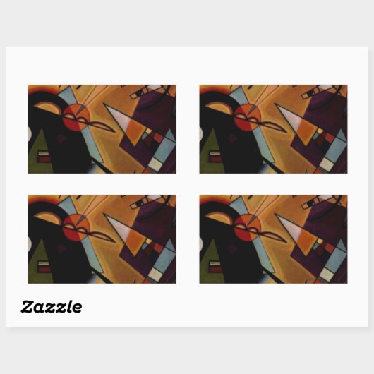 Kandinsky Black Violet Rechthoekige Sticker (Vel)